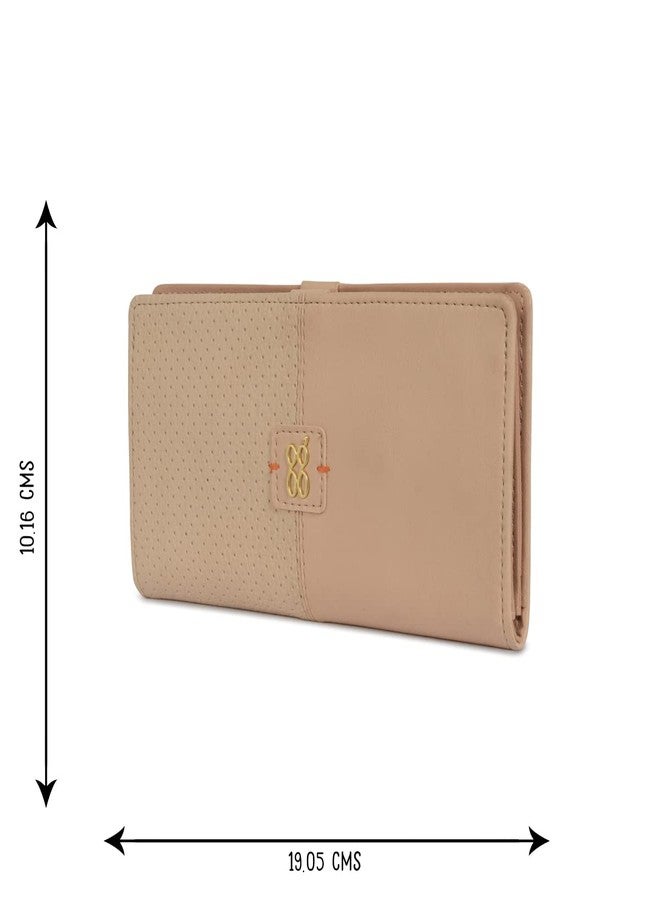 Baggit Women Beige Wallet Large Size | Ladies Stylish Purse Bag | Credit Card Money Holder - Image 3